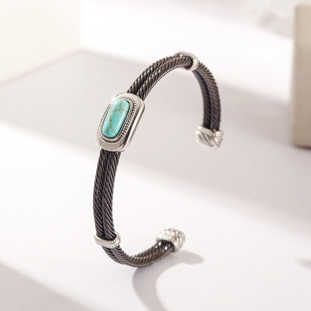 C-type cable gemstone bracelet-NSB1801ST