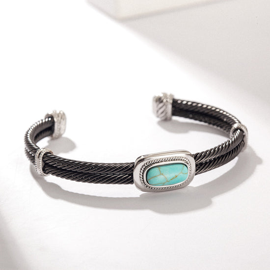 C-type cable gemstone bracelet-NSB1801ST