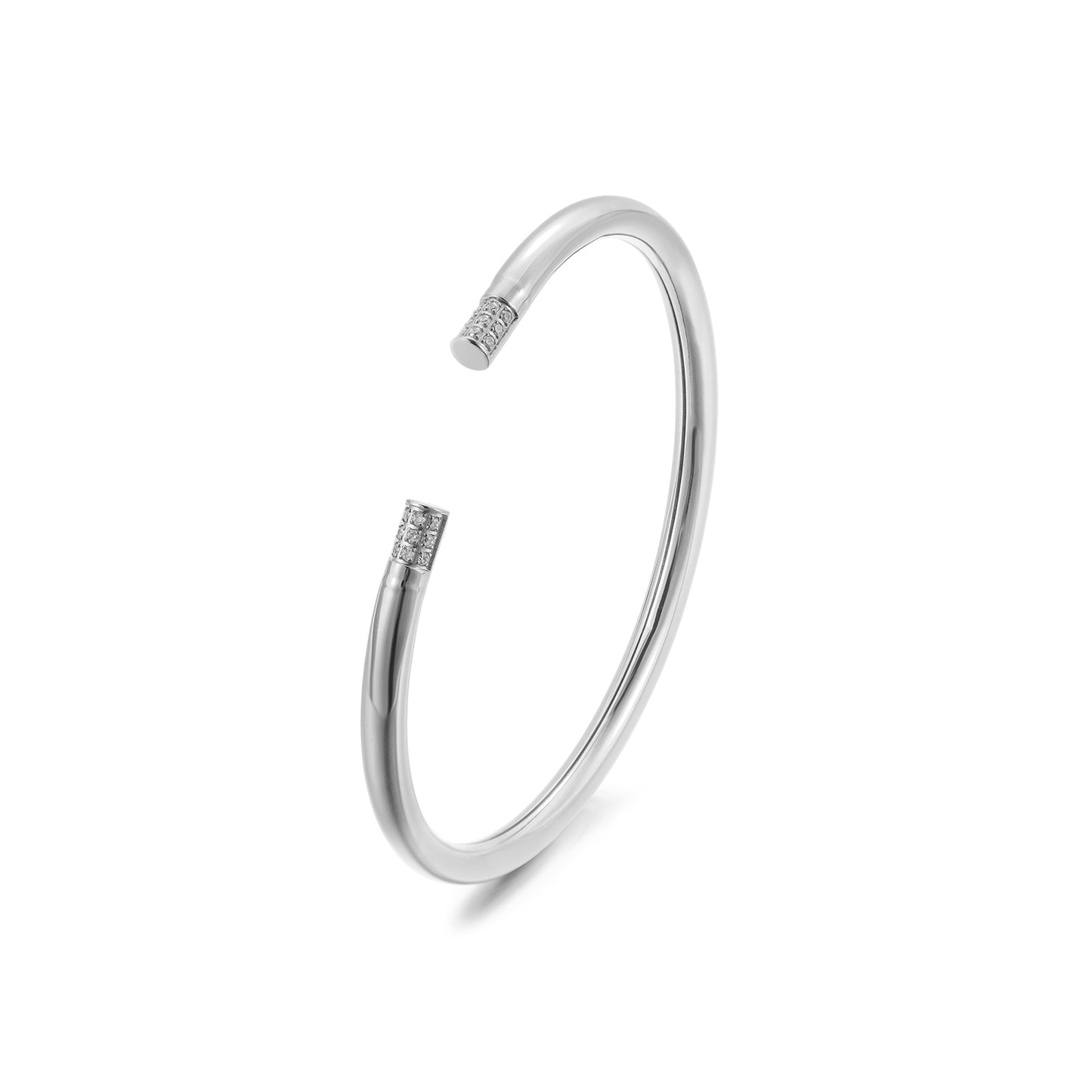 Stainless steel C-shaped smooth surface bracelet-NSB1824STWGZD