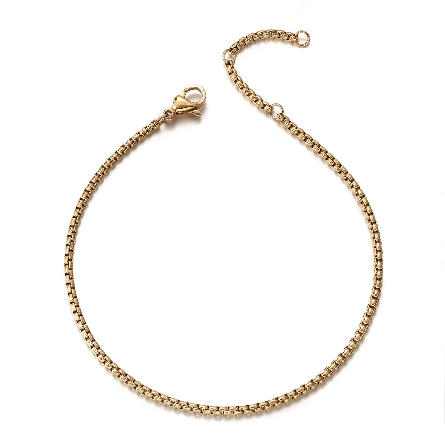 Golden chain hollow bracelet-NSB1827STGC-S-6.6