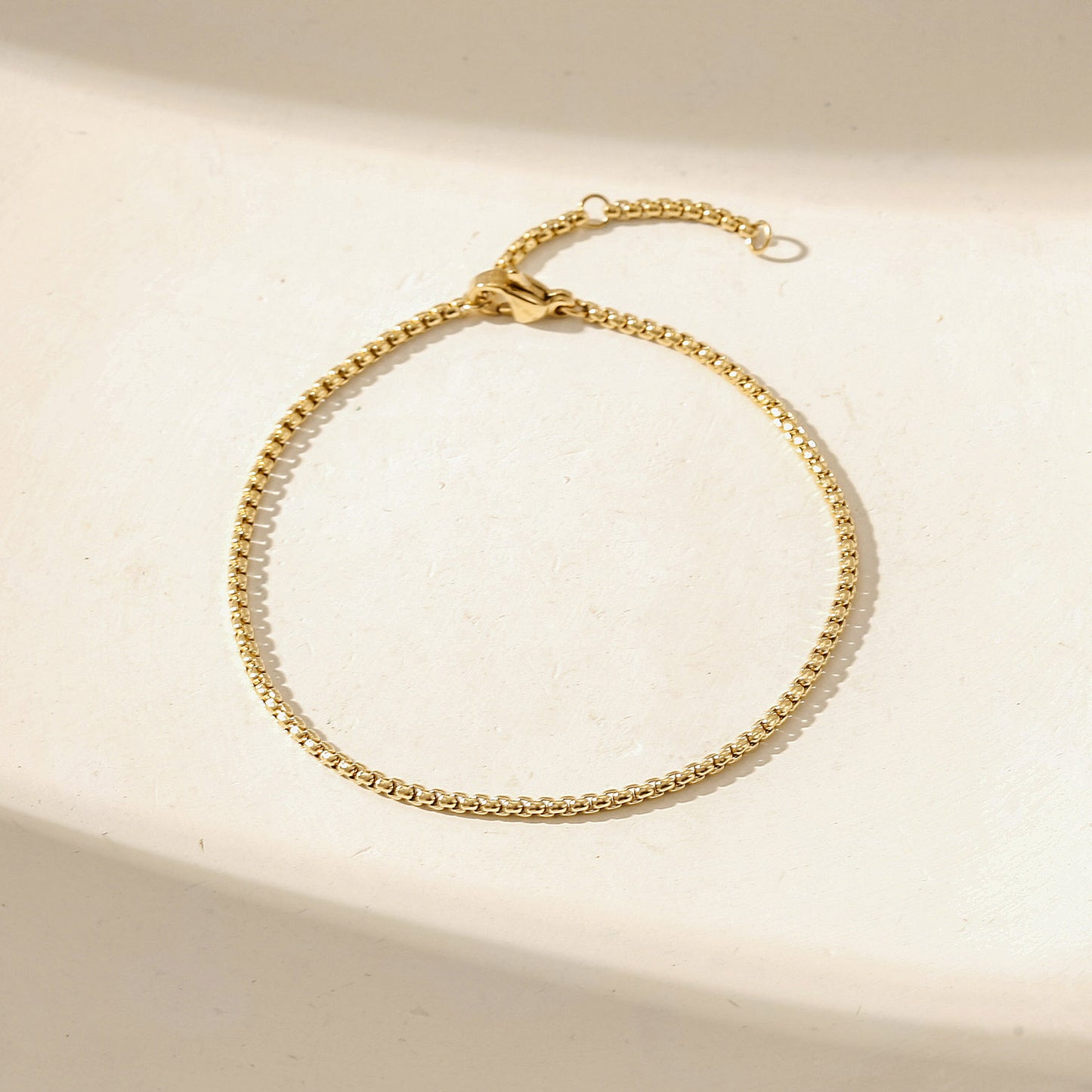 Golden chain hollow bracelet-NSB1827STGC-S-6.6