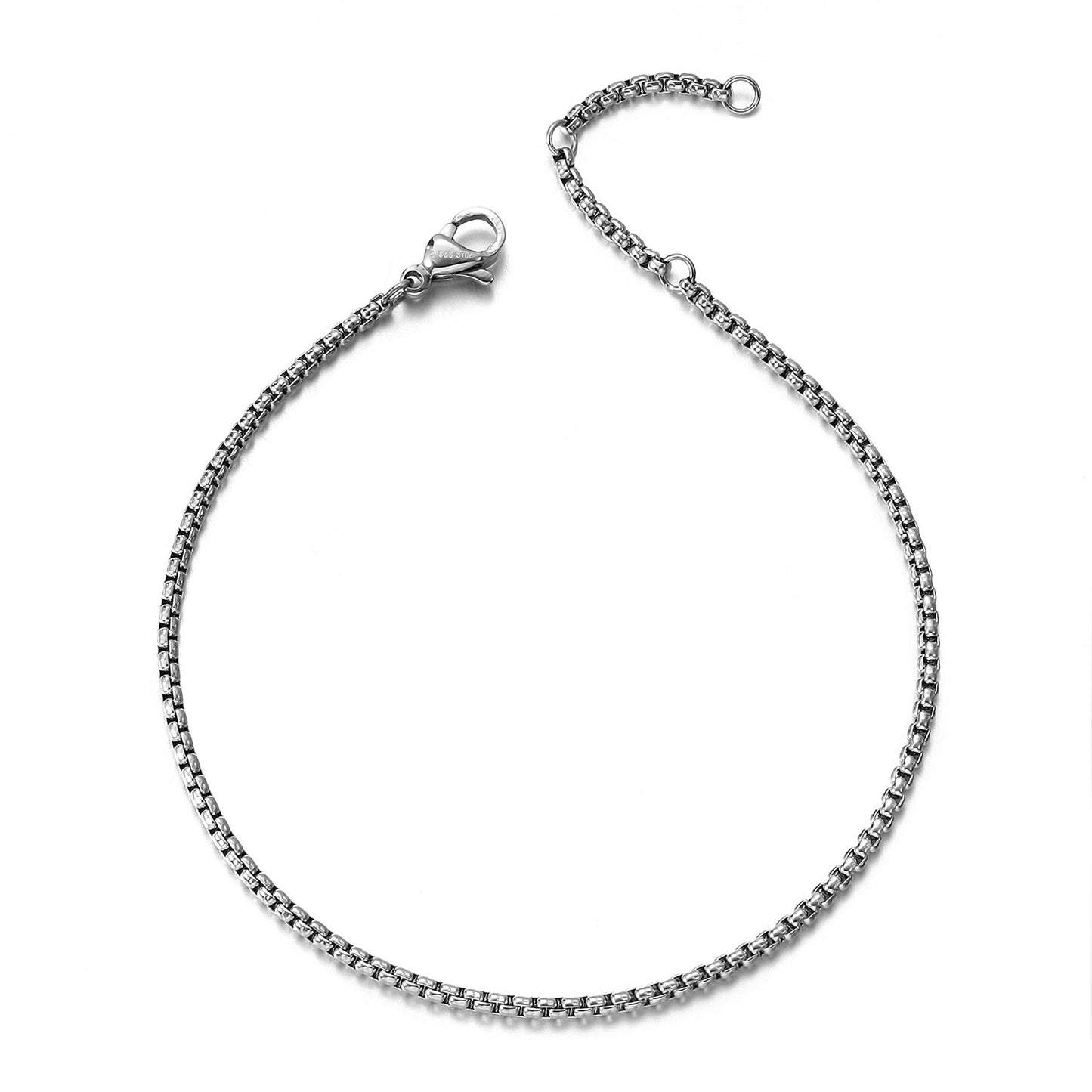 Silver chain hollow bracelet-NSB1827STWG-S-6.6