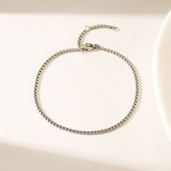 Silver chain hollow bracelet-NSB1827STWG-S-6.6