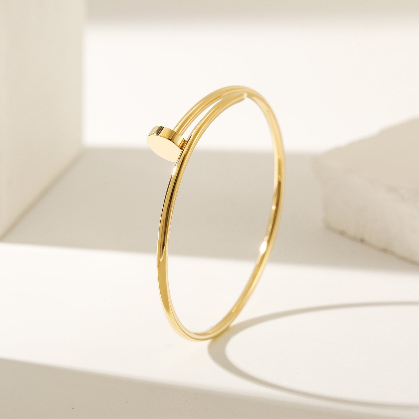 Circular smooth bracelet-NSB1874STGC