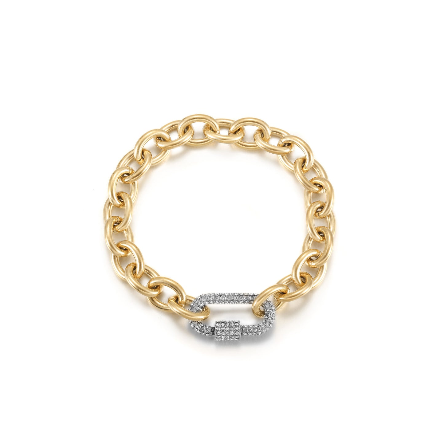 Golden Chain Bracelet-NSB1909STGCWG-8