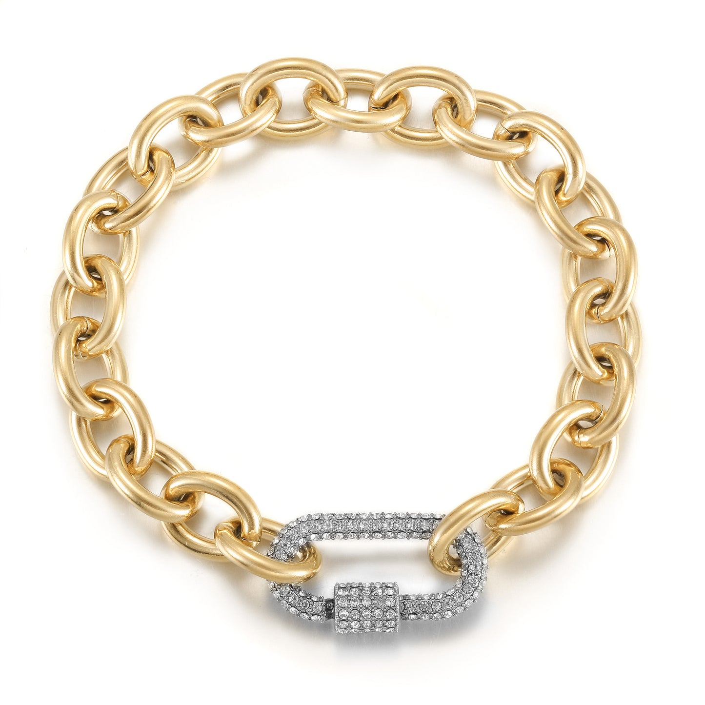 Golden Chain Bracelet-NSB1909STGCWG-8