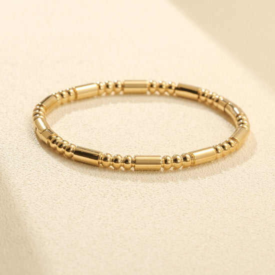 Gold stainless steel bracelet-NSB1915STGC