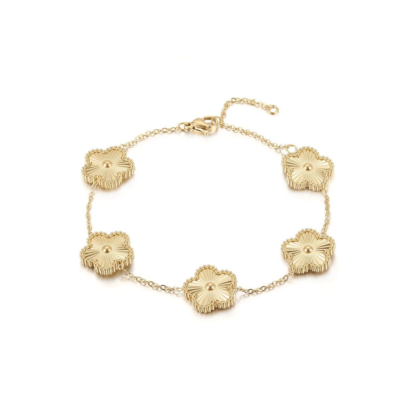 Chain Five Flower Bracelet-NSB1920STGC