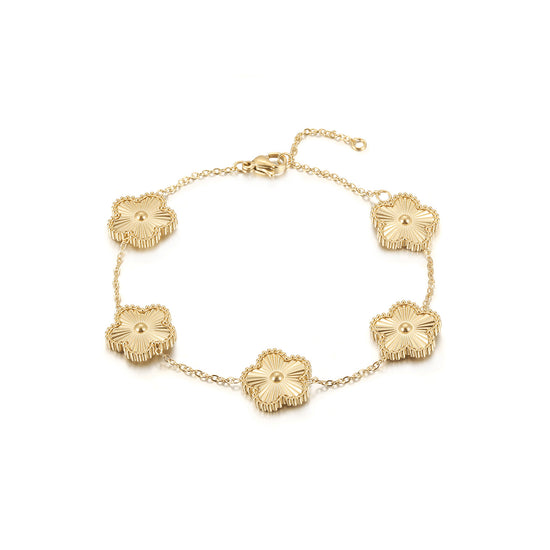 Chain Five Flower Bracelet-NSB1920STGC