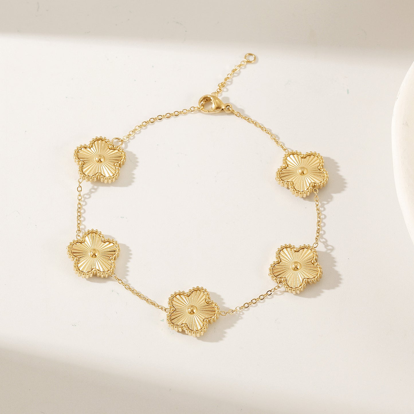 Chain Five Flower Bracelet-NSB1920STGC