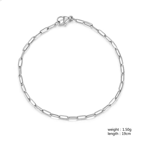 Chain hollow smooth bracelet-NSB1921ST