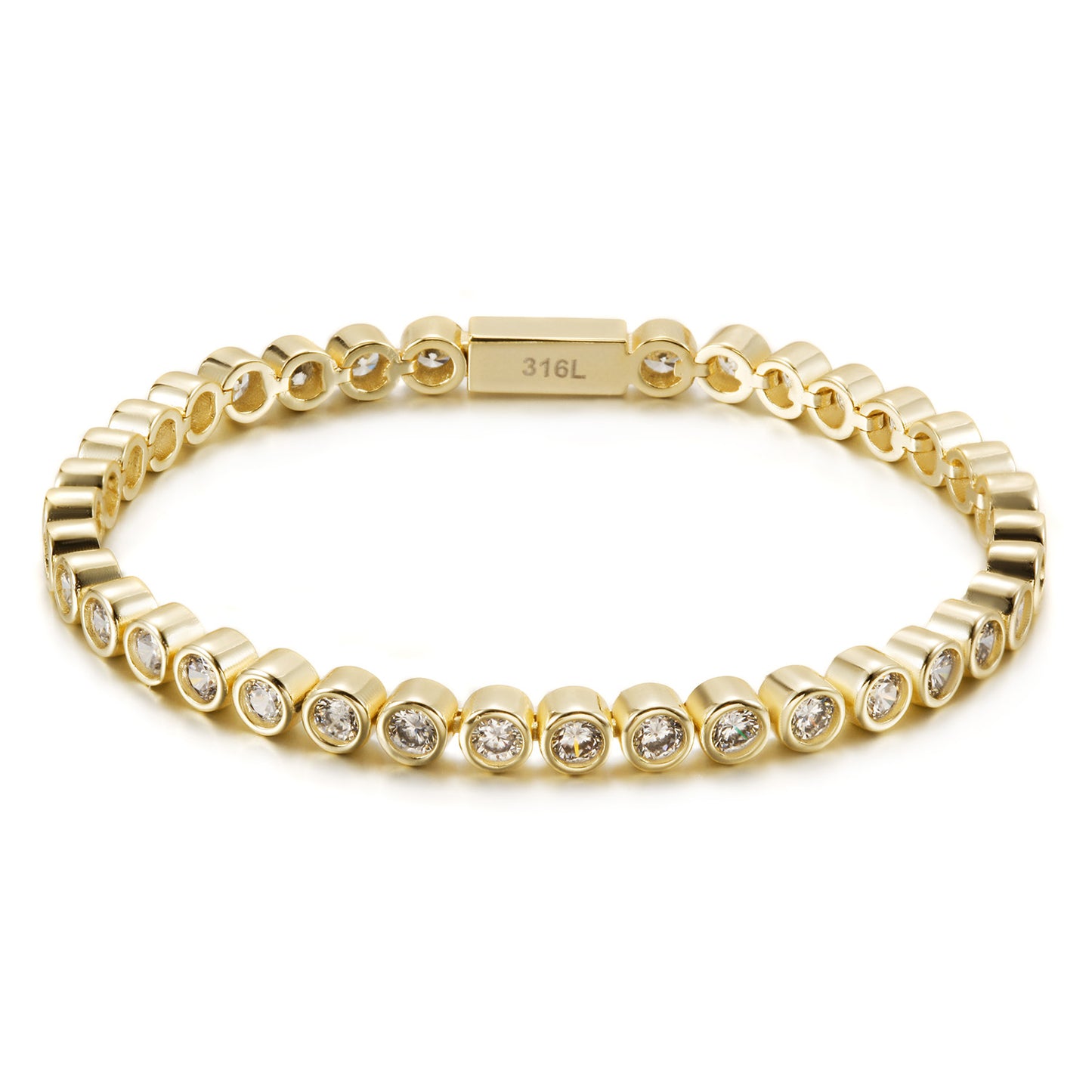 Circle full diamond bracelet-NSB1925STGC-6.5