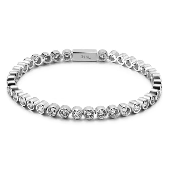 Circle full diamond bracelet-NSB1925STWG-6.5