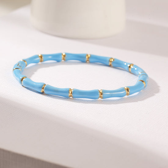 Blue Intercolor Bracelet-NSB1934STGCBU