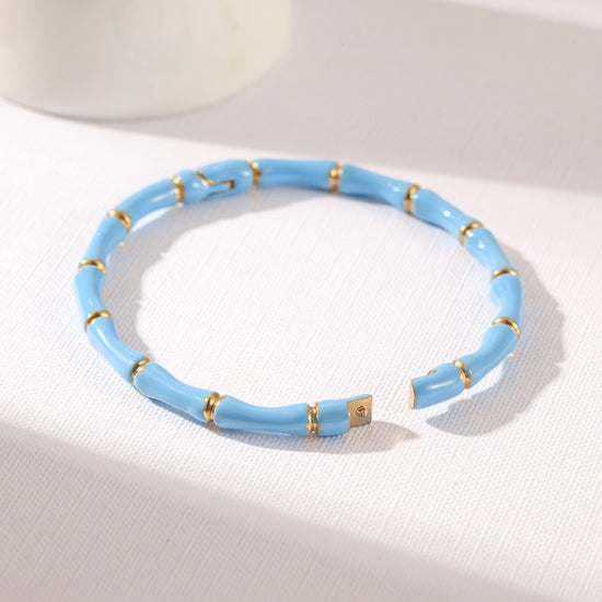 Blue Intercolor Bracelet-NSB1934STGCBU