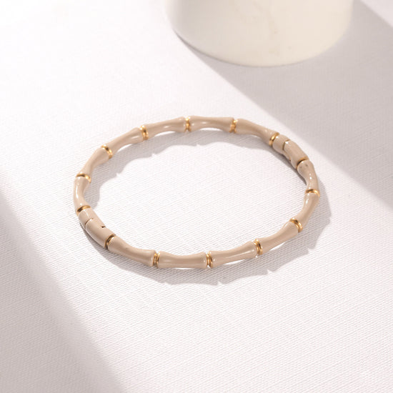 Milk Tea Intercolor Bracelet-NSB1934STGCCB