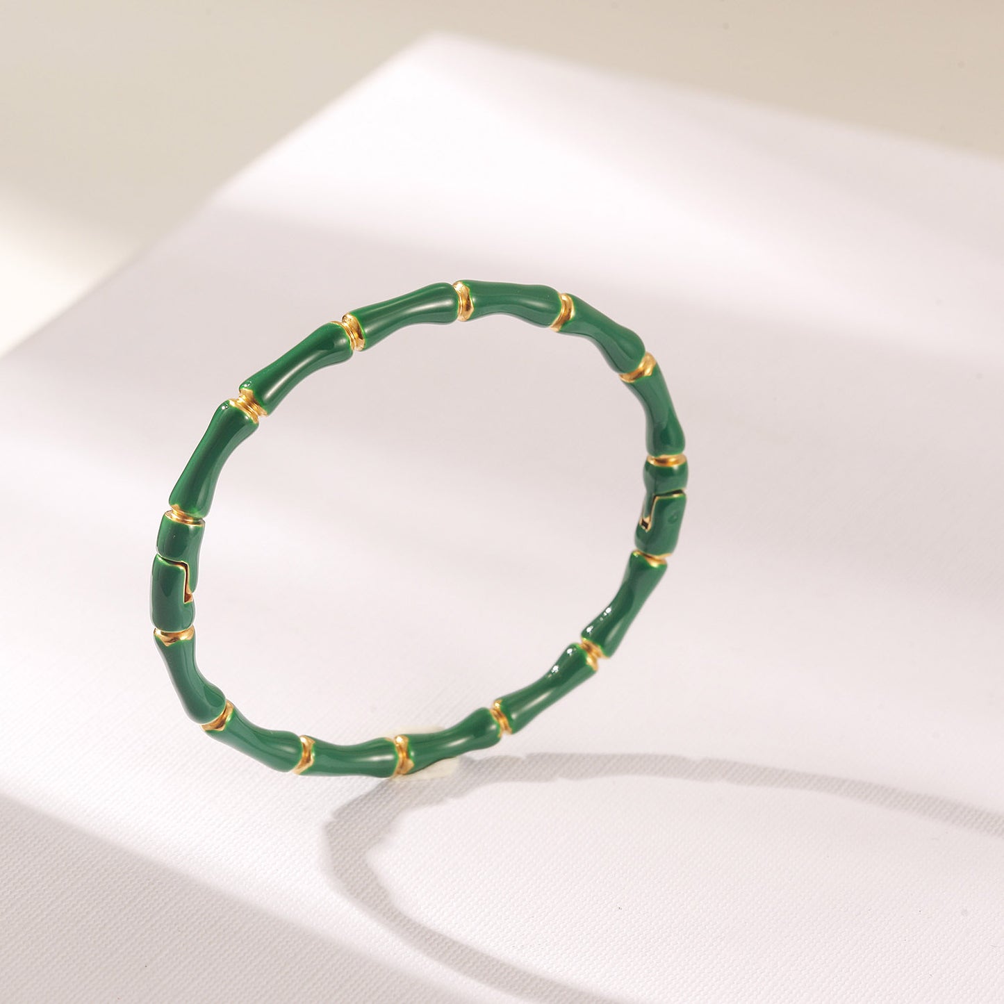 Green Intercolor Bracelet-NSB1934STGCGN