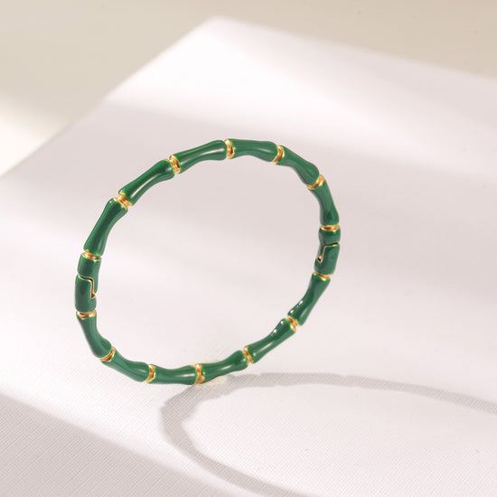 Green Intercolor Bracelet-NSB1934STGCGN