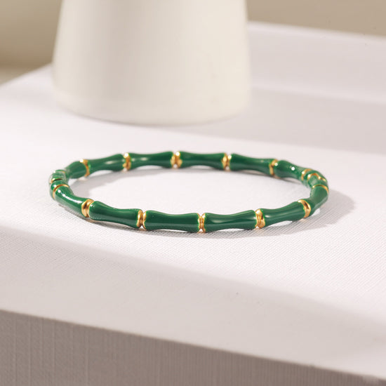 Green Intercolor Bracelet-NSB1934STGCGN