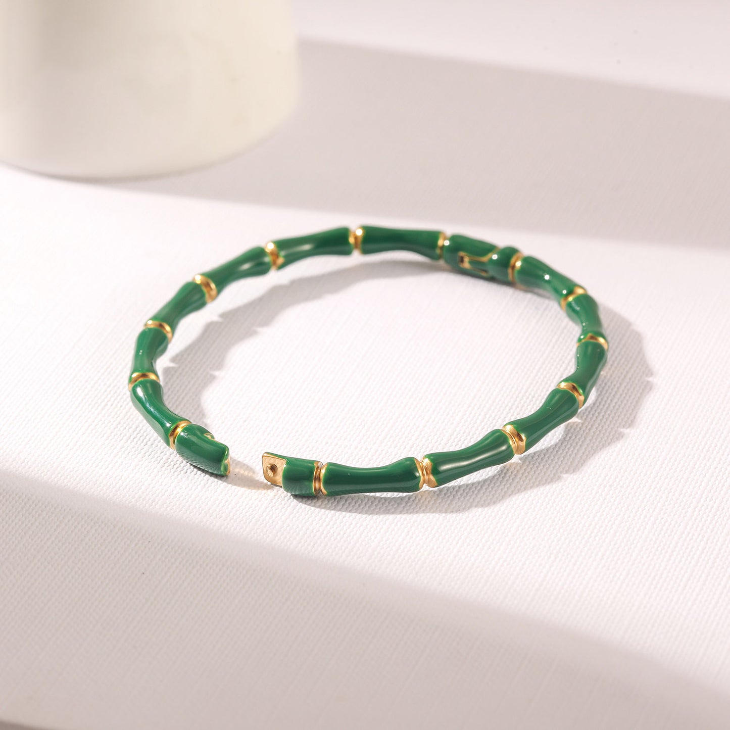 Green Intercolor Bracelet-NSB1934STGCGN