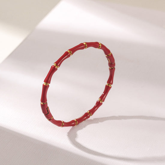 Red Intercolor Bracelet-NSB1934STGCRD