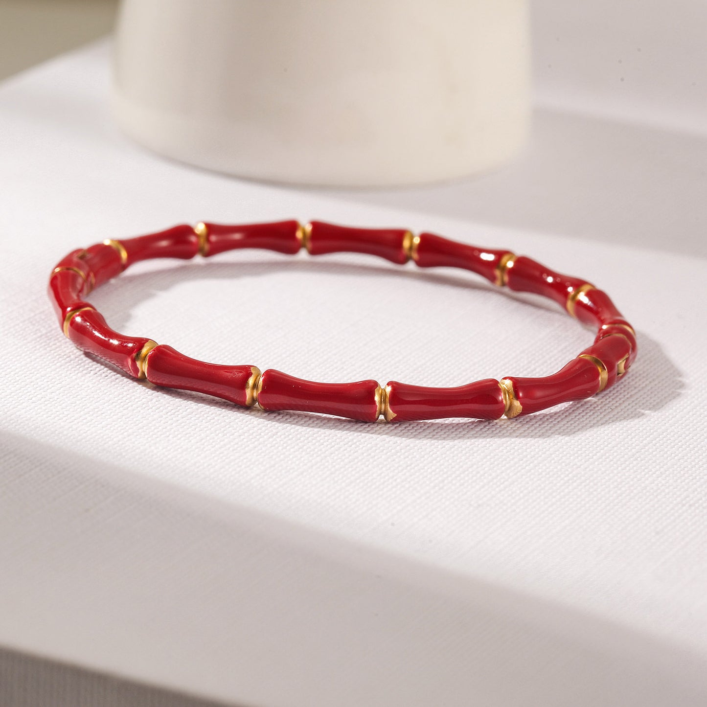 Red Intercolor Bracelet-NSB1934STGCRD