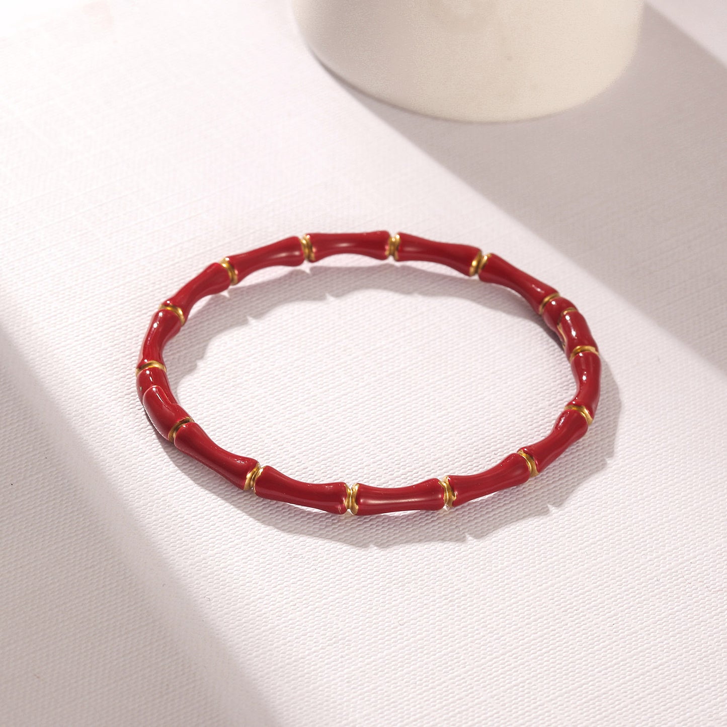 Red Intercolor Bracelet-NSB1934STGCRD