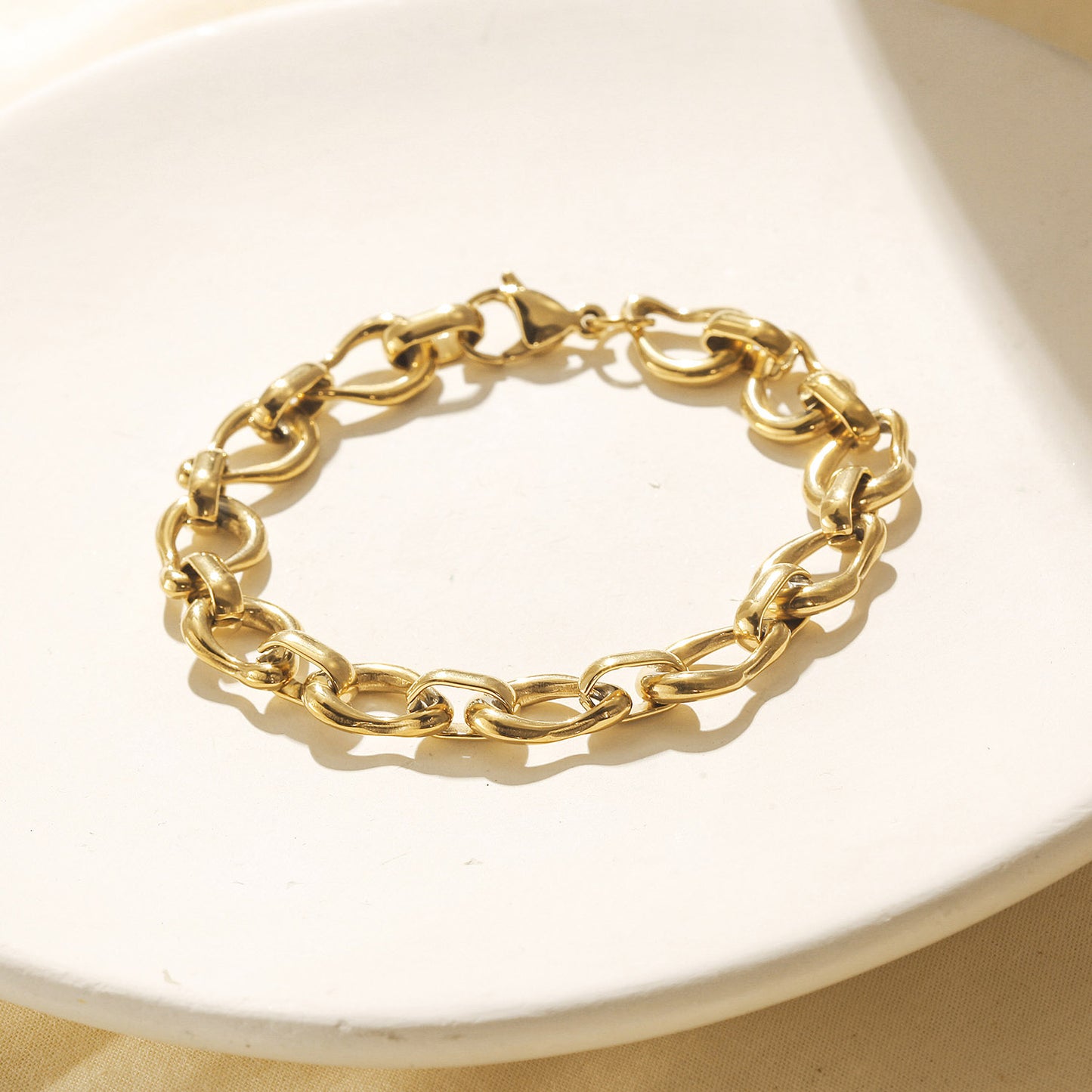 Circle buckle bracelet-NSB1937STGC-8