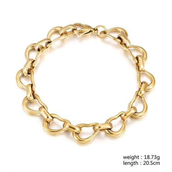 Circle buckle bracelet-NSB1937STGC-8