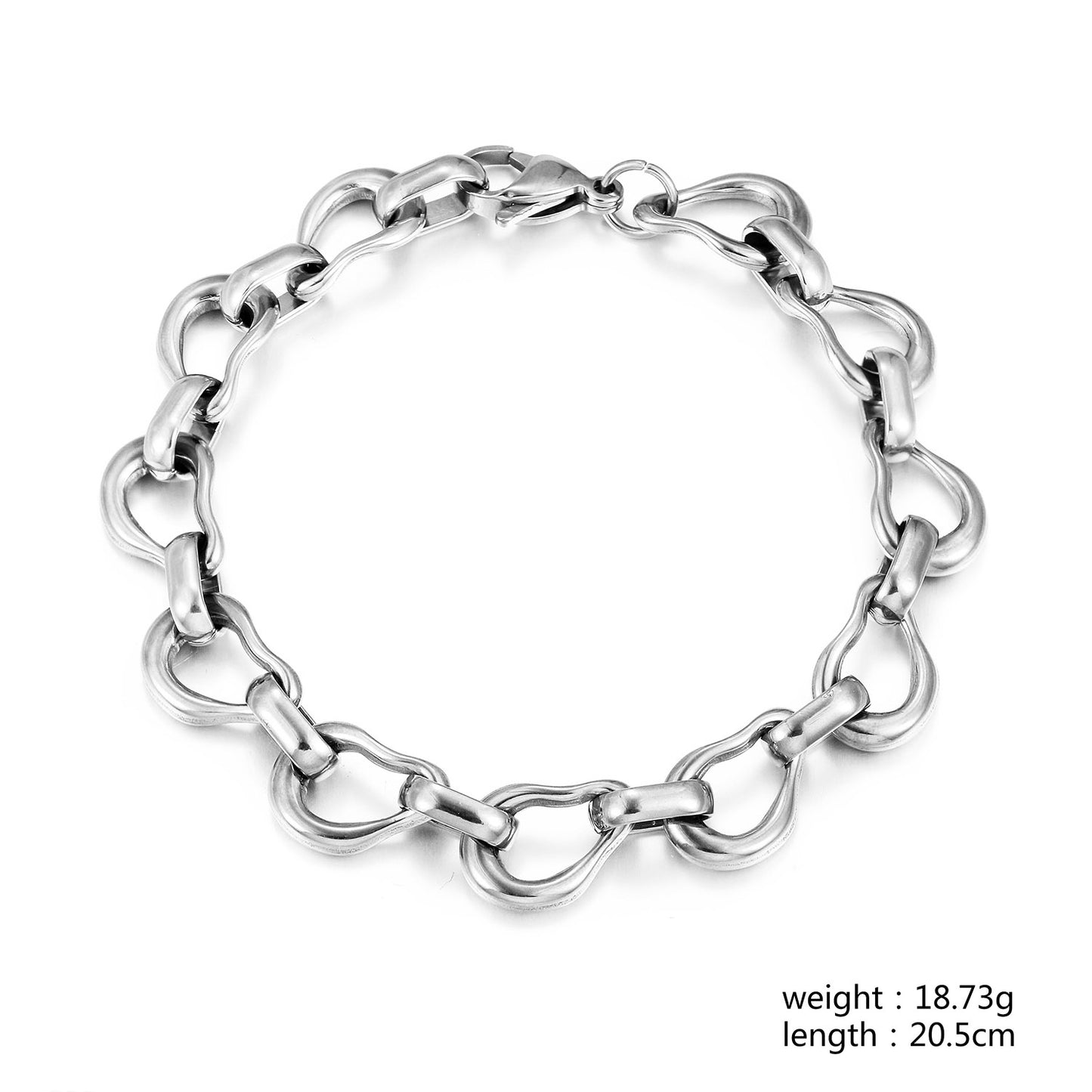 Circle buckle bracelet-NSB1937STWG-8