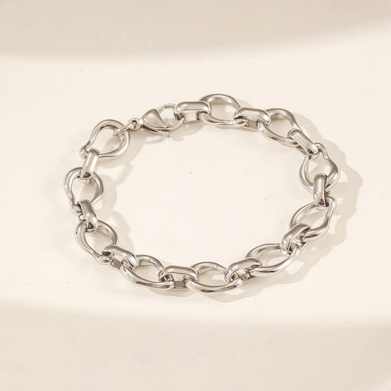 Circle buckle bracelet-NSB1937STWG-8