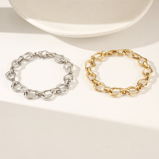 Circle buckle bracelet-NSB1937STWG-8