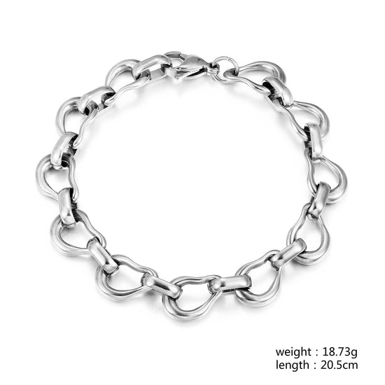 Circle buckle bracelet-NSB1937STWG-8