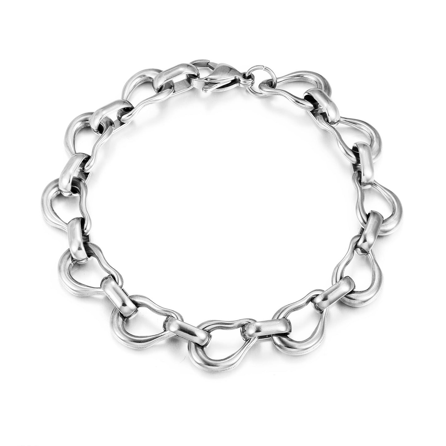 Circle buckle bracelet-NSB1937STWG-8