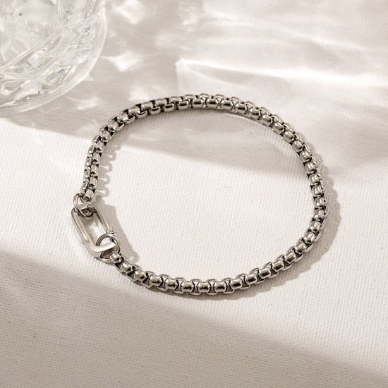 Silver hollow bracelet-NSB1942STWG-M-8