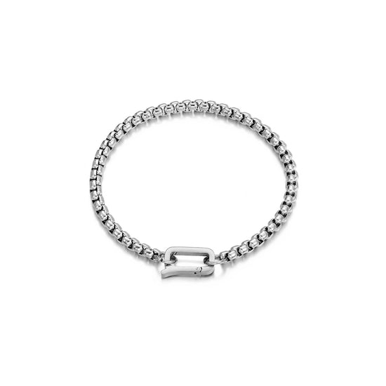 Silver hollow bracelet-NSB1942STWG-M-8