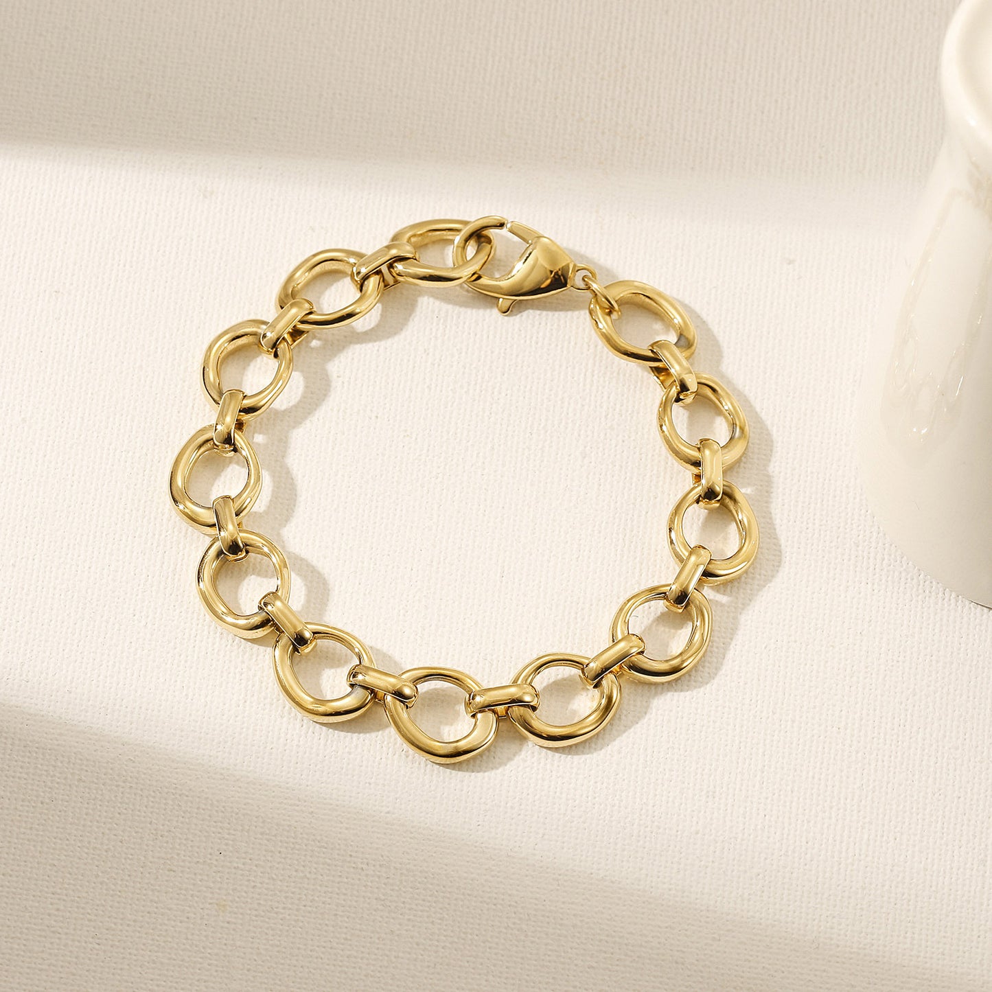 Circular interlocking bracelet-NSB1943STGC-8