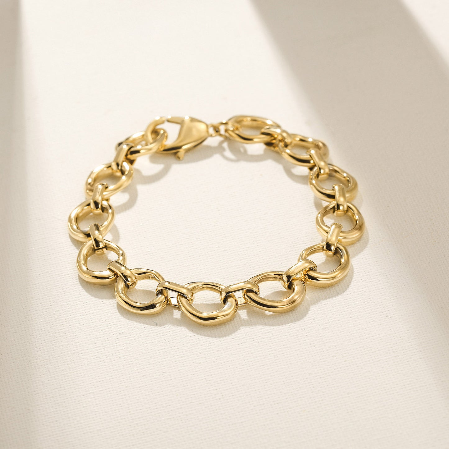 Circular interlocking bracelet-NSB1943STGC-8