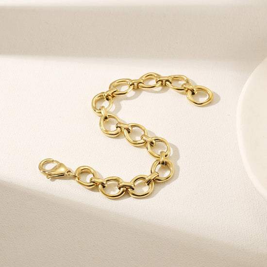 Circular interlocking bracelet-NSB1943STGC-8