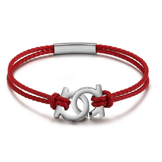 Red circular bracelet-NSB1963STWGRD