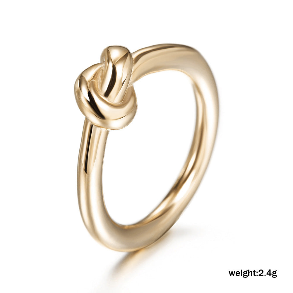 Fried Dough Twists Knot Ring-NSR142ST