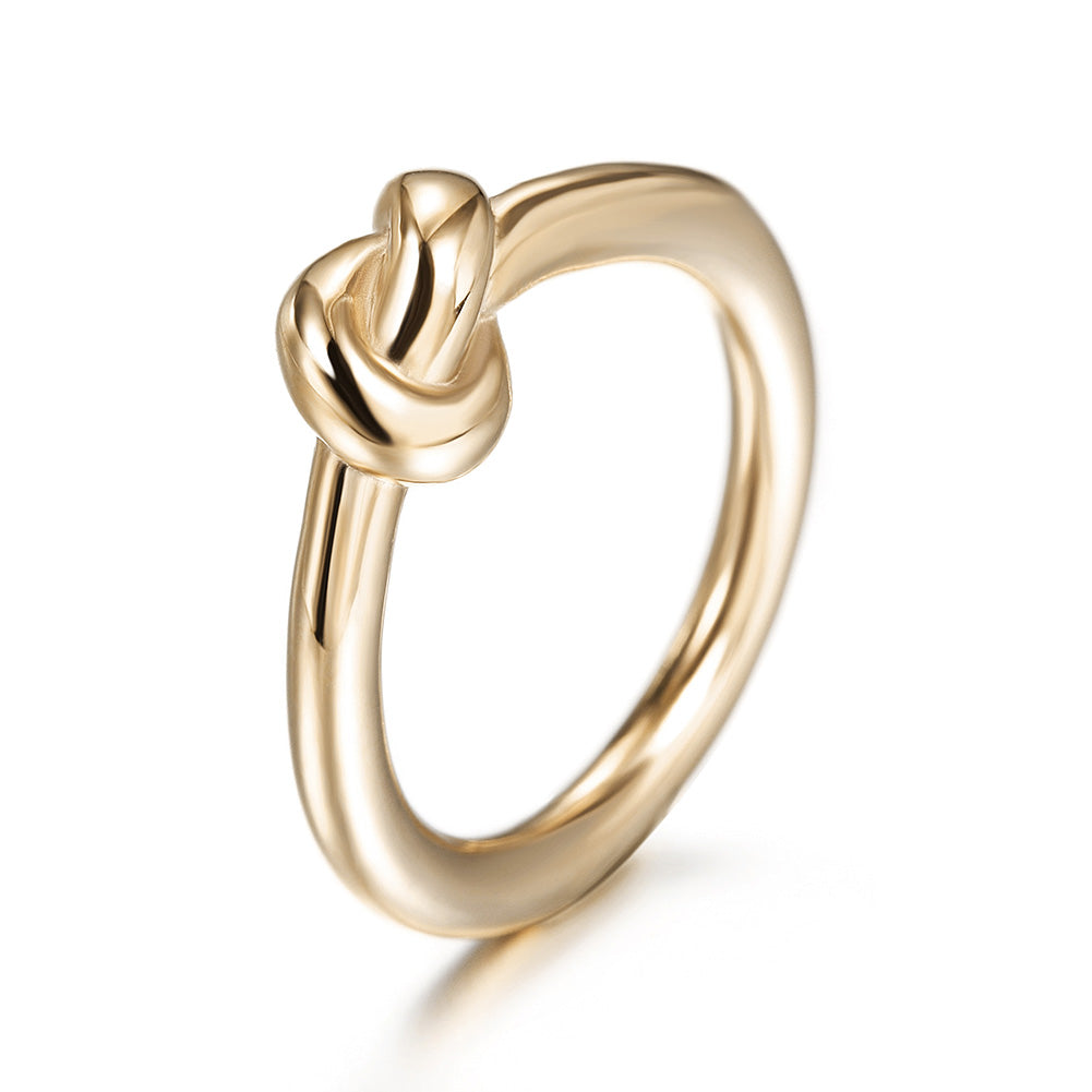 Fried Dough Twists Knot Ring-NSR142ST