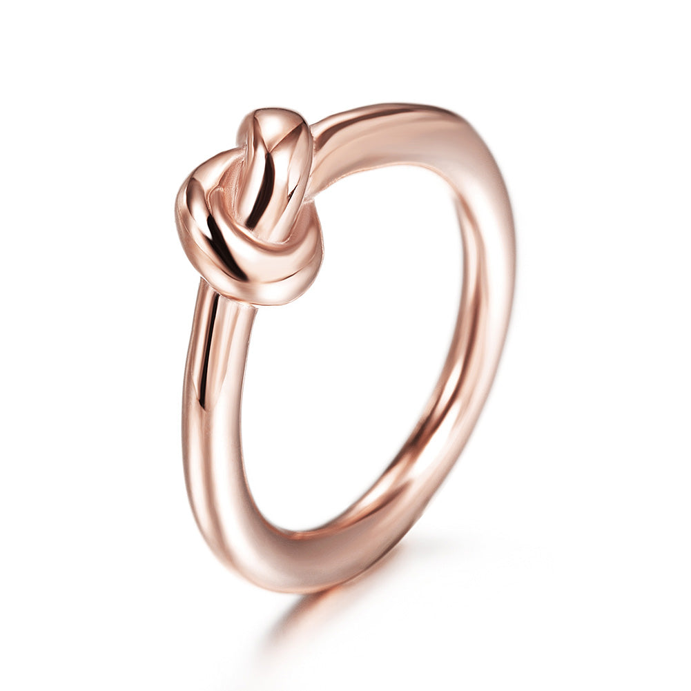 Fried Dough Twists Knot Ring-NSR142ST