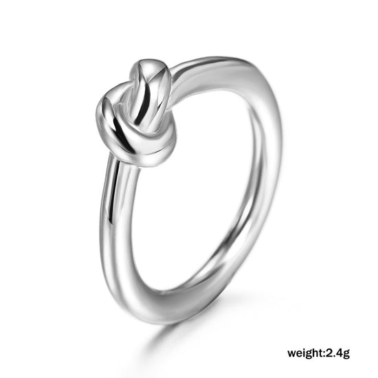 Fried Dough Twists Knot Ring-NSR142ST