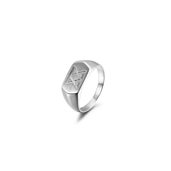 Silver carved ring-NSR198STWG