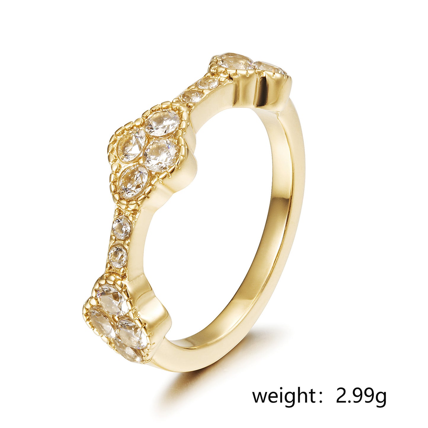 Creative Flower Zircon Ring-NSR240STGC