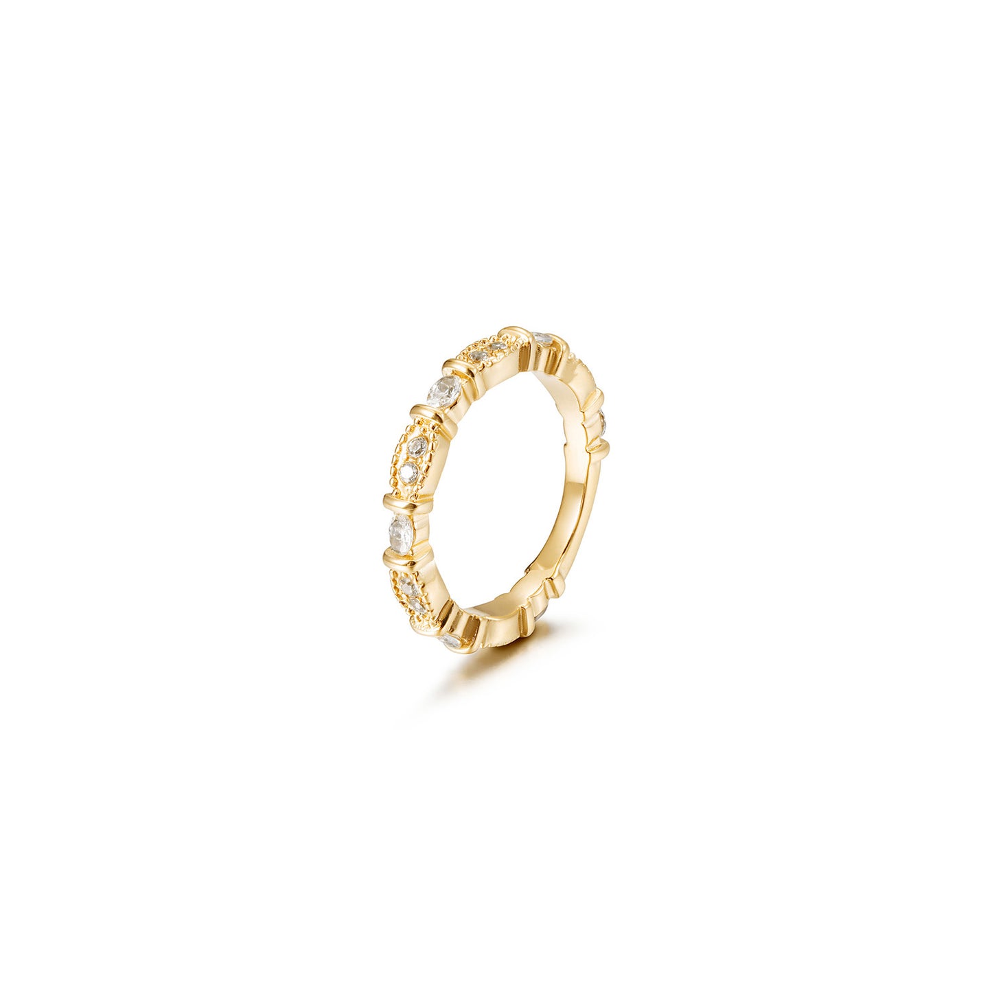 Golden Diamond Ring-NSR249STGCZD