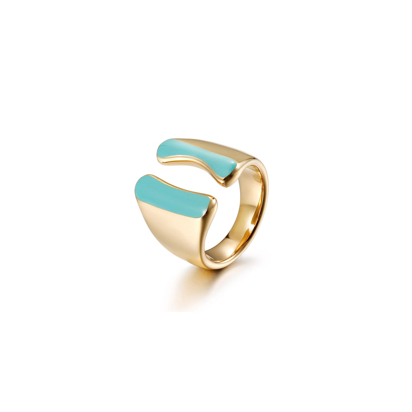 Intermediate color exaggerated smooth ring-NSR261STGCBU