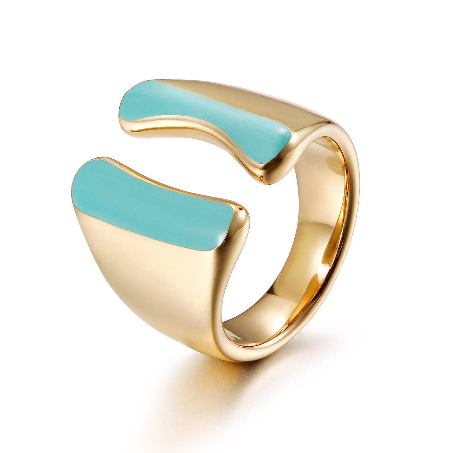 Intermediate color exaggerated smooth ring-NSR261STGCBU