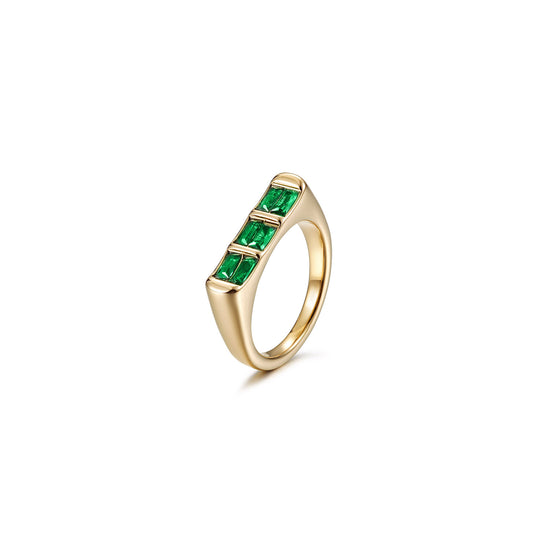 Creative colored gemstone ring-NSR264STGCGNZD